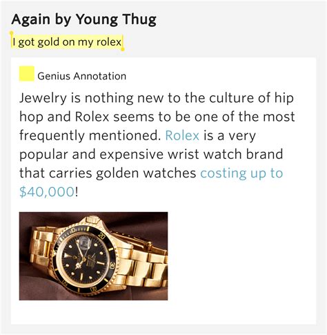 rolex lyrics meaning